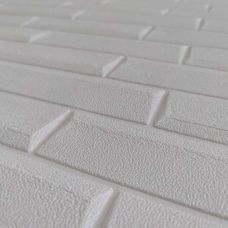 Самоклеющаяся декоративная 3D панель кладка белая 700x770x6 мм
