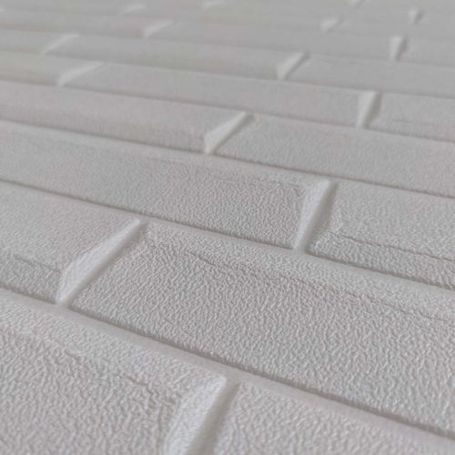 Самоклеющаяся декоративная 3D панель кладка белая 700x770x6 мм