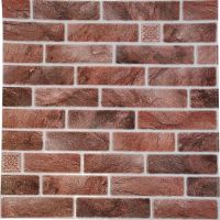 Самоклеющаяся декоративная 3D панель микс красный 690x690x4 мм