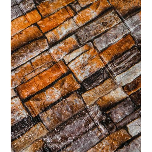 Самоклеющаяся декоративная 3D панель кирпич песчаник 700x3080x3 мм