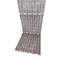 Самоклеющаяся декоративная 3D панель кирпич контраст темно-серый 680x2720x4 мм