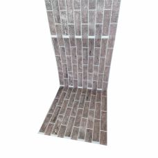 Самоклеющаяся декоративная 3D панель кирпич контраст темно-серый 680x2720x4 мм