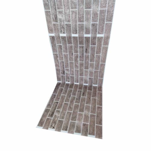 Самоклеющаяся декоративная 3D панель кирпич контраст темно-серый 680x2720x4 мм