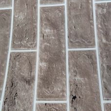 Самоклеющаяся декоративная 3D панель кирпич контраст темно-серый 680x2720x4 мм