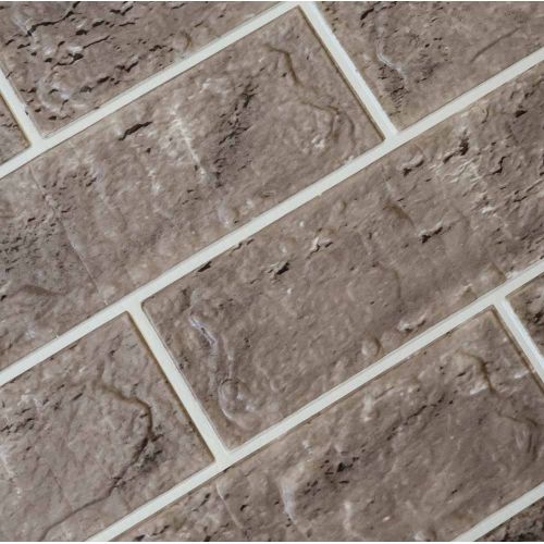 Самоклеющаяся декоративная 3D панель кирпич контраст темно-серый 680x2720x4 мм