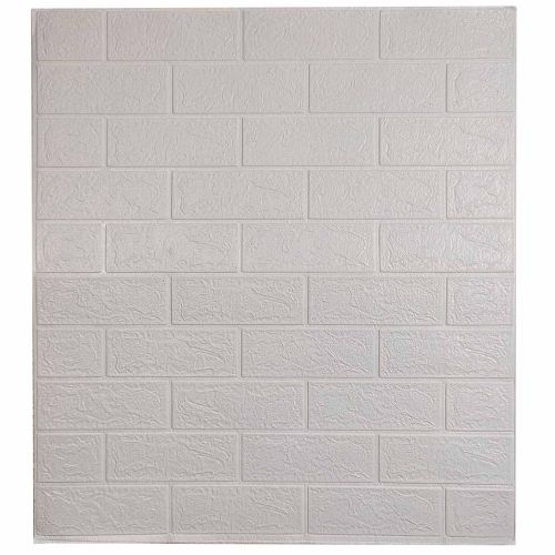 Самоклеющаяся декоративная 3D панель под белый кирпич 700x770x3 мм