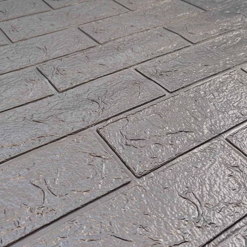 Самоклеющаяся декоративная 3D панель под серебряный кирпич 700x770x3 мм