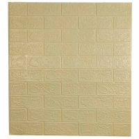 Самоклеющаяся декоративная 3D панель под бежевый кирпич 700x770x3 мм