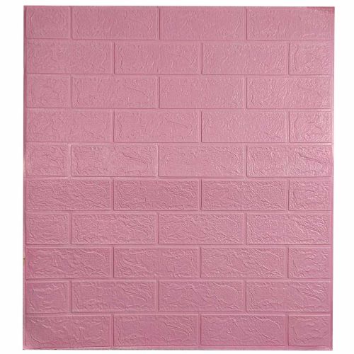 Самоклеющаяся декоративная 3D панель под розовый кирпич 700x770x3 мм