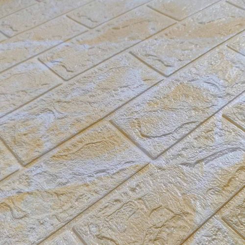 Самоклеющаяся декоративная 3D панель мрамор капучино 700x770x3 мм