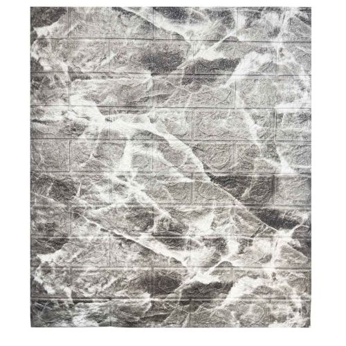 Самоклеющаяся декоративная 3D панель мрамор эспрессо 700x770x3 мм