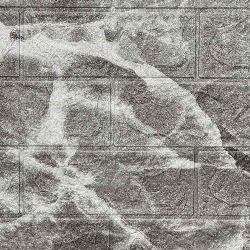 Самоклеющаяся декоративная 3D панель мрамор эспрессо 700x770x3 мм