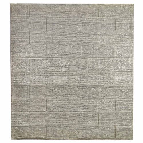 Самоклеющаяся декоративная 3D панель серая полоска 700x770x3 мм