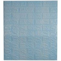 Самоклеющаяся декоративная 3D панель под бирюзовый кирпич 700x770x3 мм