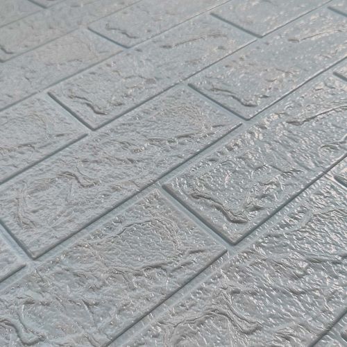 Самоклеющаяся декоративная 3D панель под бирюзовый кирпич 700x770x3 мм