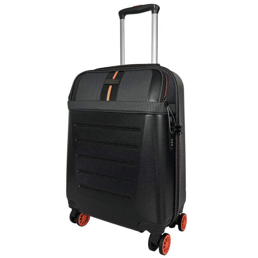 Чемодан маленький Semi Line T5734-1 20 дюймов ABS/полиэстер 55×38,5×22 см Черный/Оранжевый
