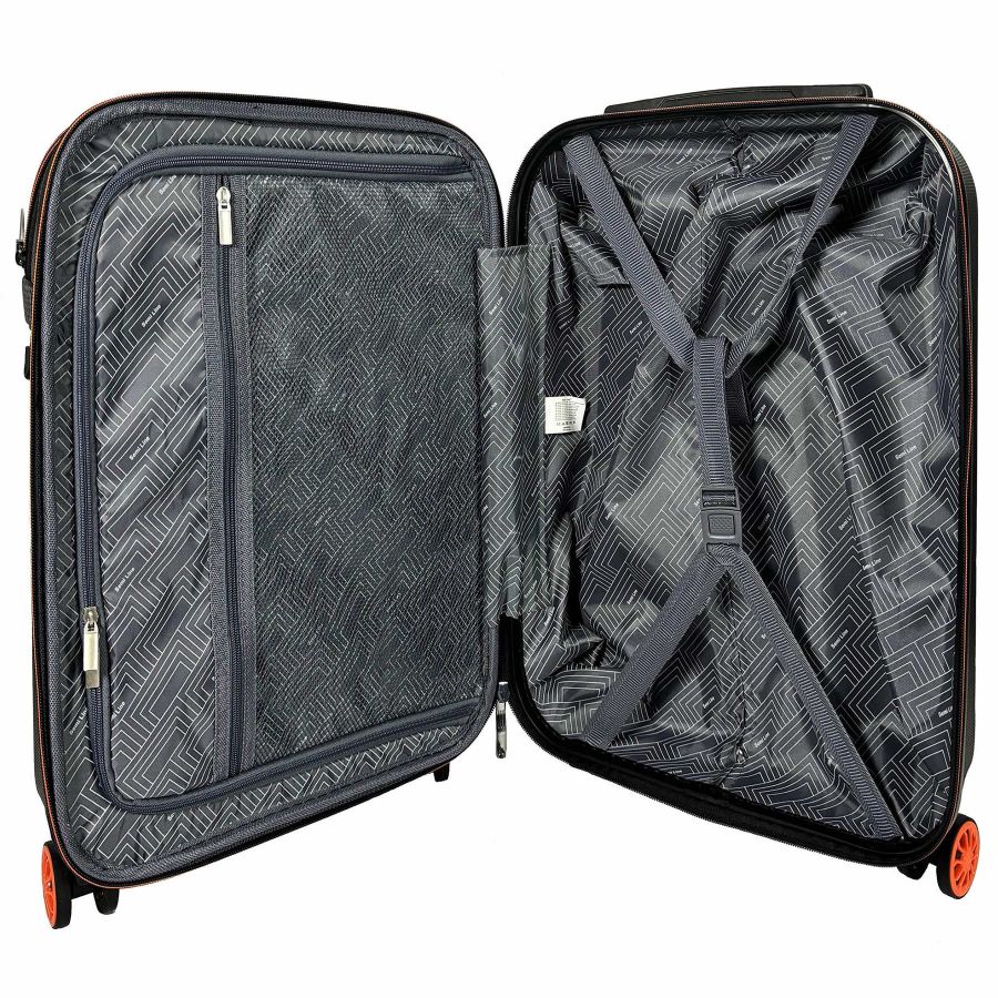 Чемодан маленький Semi Line T5734-1 20 дюймов ABS/полиэстер 55×38,5×22 см Черный/Оранжевый