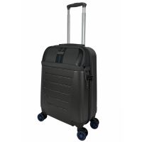 Чемодан маленький Semi Line T5736-1 20 дюймов 55×38,5×22 см Тёмно-коричневый/Голубые линии