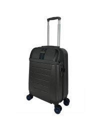 Чемодан маленький Semi Line T5736-1 20 дюймов 55×38,5×22 см Тёмно-коричневый/Голубые линии