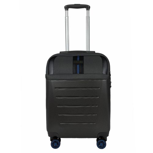 Чемодан маленький Semi Line T5736-1 20 дюймов 55×38,5×22 см Тёмно-коричневый/Голубые линии