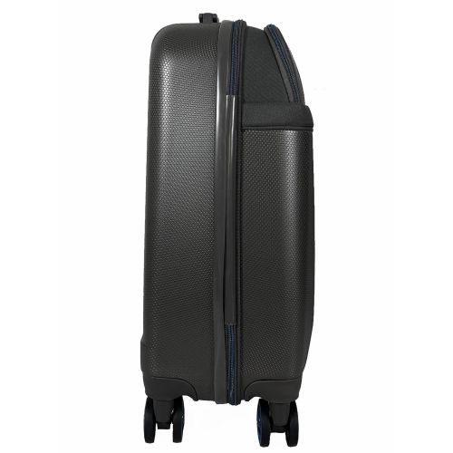Чемодан маленький Semi Line T5736-1 20 дюймов 55×38,5×22 см Тёмно-коричневый/Голубые линии