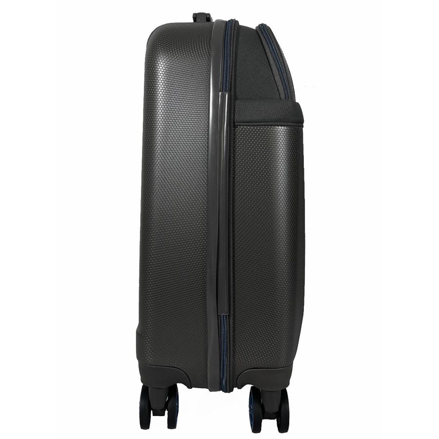 Чемодан маленький Semi Line T5736-1 20 дюймов 55×38,5×22 см Тёмно-коричневый/Голубые линии
