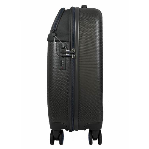Чемодан маленький Semi Line T5736-1 20 дюймов 55×38,5×22 см Тёмно-коричневый/Голубые линии