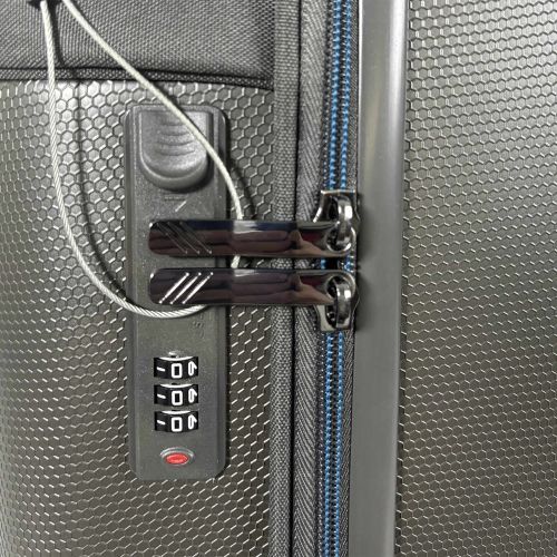 Чемодан маленький Semi Line T5736-1 20 дюймов 55×38,5×22 см Тёмно-коричневый/Голубые линии