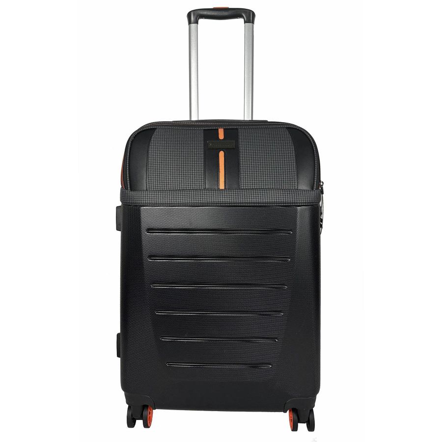 Чемодан средний Semi Line T5734-2 24 дюйма ABS/полиэстер 67×45×25 см Черный/Оранжевый