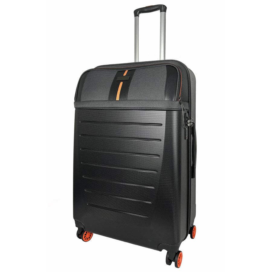 Чемодан большой Semi Line T5734-3 28 дюймов ABS/полиэстер 70×48×29,5 см Чёрный/Оранжевый