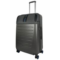 Чемодан большой Semi Line T5736-3 28 дюймов ABS/текстиль 70×48×29,5 см Тёмно-коричневый/Синие линии