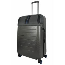 Чемодан большой Semi Line T5736-3 28 дюймов ABS/текстиль 70×48×29,5 см Тёмно-коричневый/Синие линии