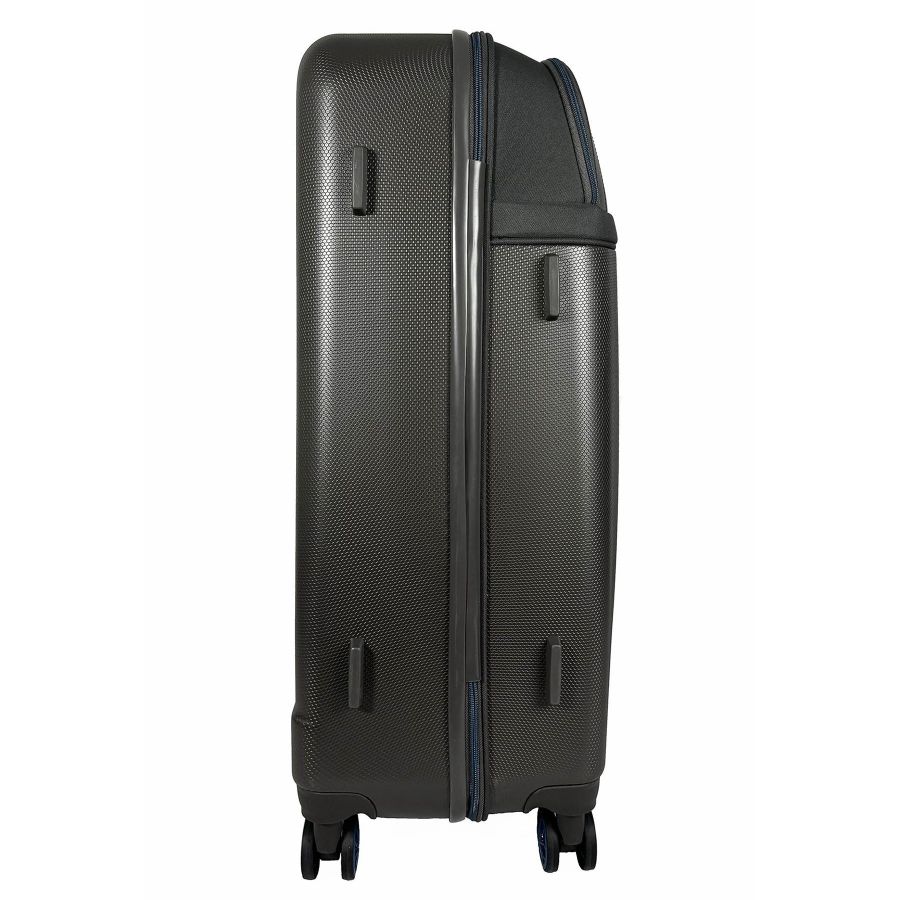 Чемодан большой Semi Line T5736-3 28 дюймов ABS/текстиль 70×48×29,5 см Тёмно-коричневый/Синие линии