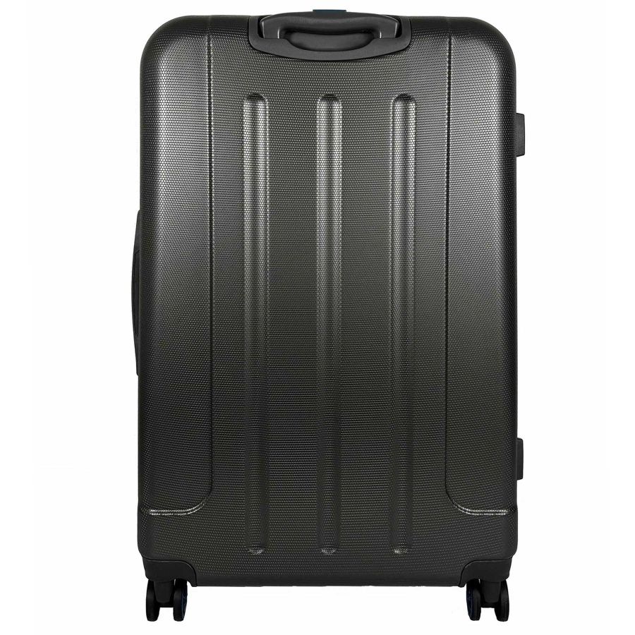 Чемодан большой Semi Line T5736-3 28 дюймов ABS/текстиль 70×48×29,5 см Тёмно-коричневый/Синие линии