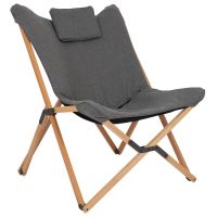Кресло раскладное Bo-Camp Wembley L Grey 1200380 деревянное с высокой спинкой Серый