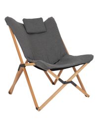 Кресло раскладное Bo-Camp Wembley L Grey 1200380 деревянное с высокой спинкой Серый