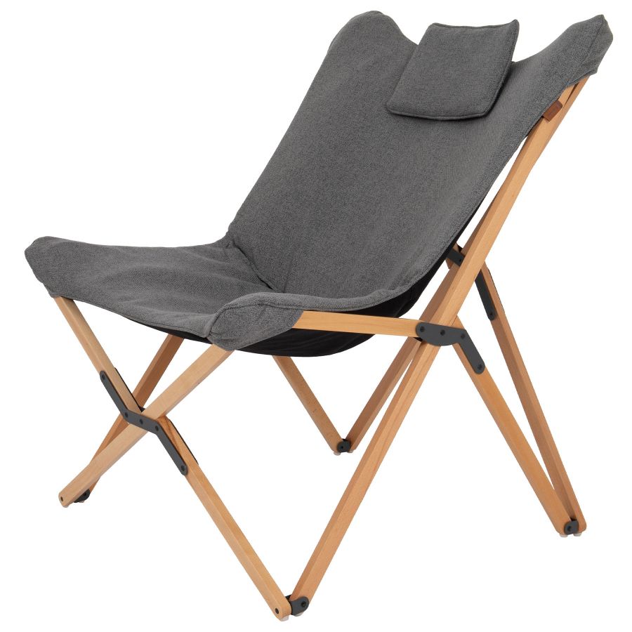 Кресло раскладное Bo-Camp Wembley L Grey 1200380 деревянное с высокой спинкой Серый