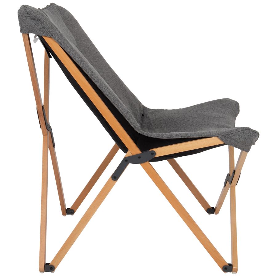 Кресло раскладное Bo-Camp Wembley L Grey 1200380 деревянное с высокой спинкой Серый
