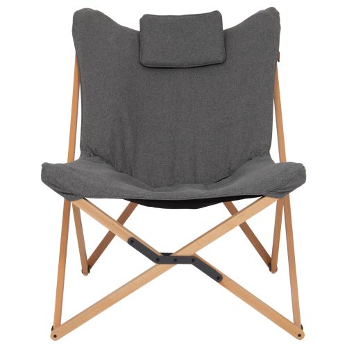 Кресло раскладное Bo-Camp Wembley L Grey 1200380 деревянное с высокой спинкой Серый