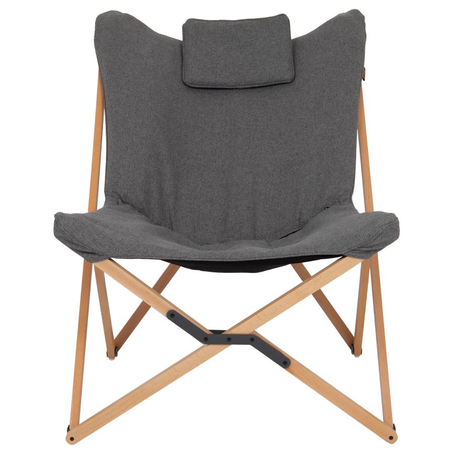Кресло раскладное Bo-Camp Wembley L Grey 1200380 деревянное с высокой спинкой Серый