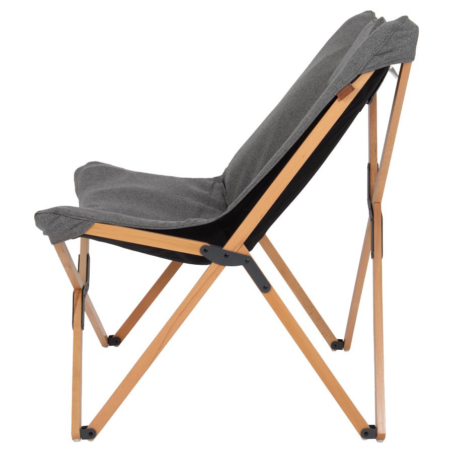 Кресло раскладное Bo-Camp Wembley L Grey 1200380 деревянное с высокой спинкой Серый