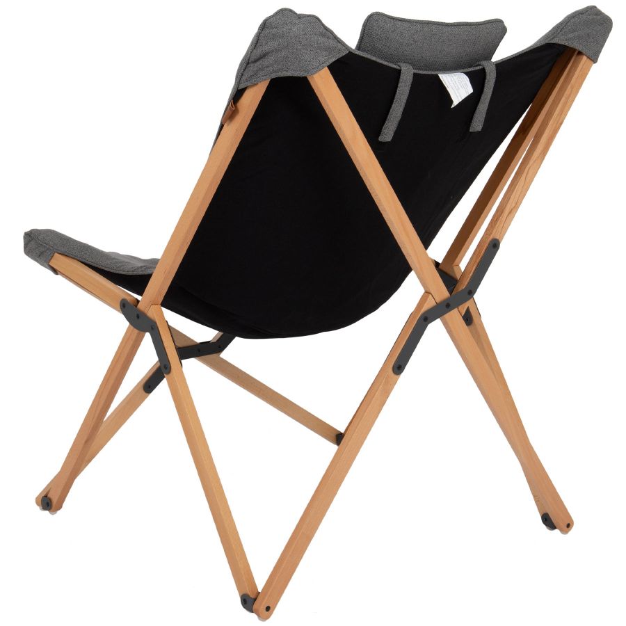Кресло раскладное Bo-Camp Wembley L Grey 1200380 деревянное с высокой спинкой Серый