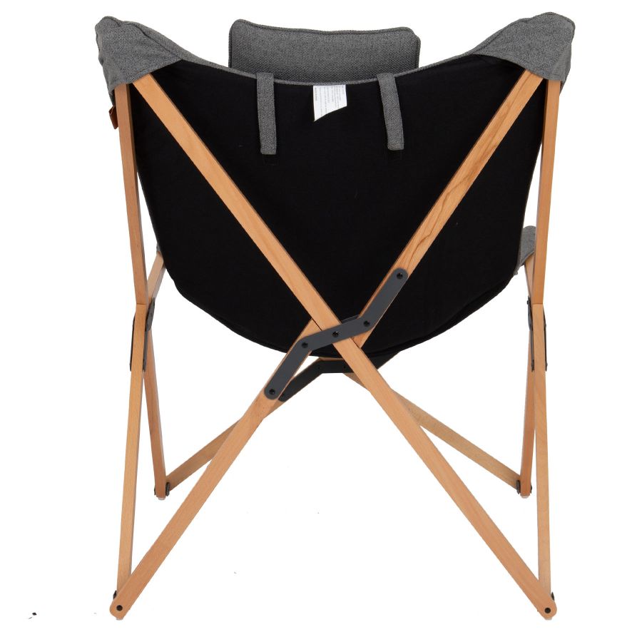Кресло раскладное Bo-Camp Wembley L Grey 1200380 деревянное с высокой спинкой Серый