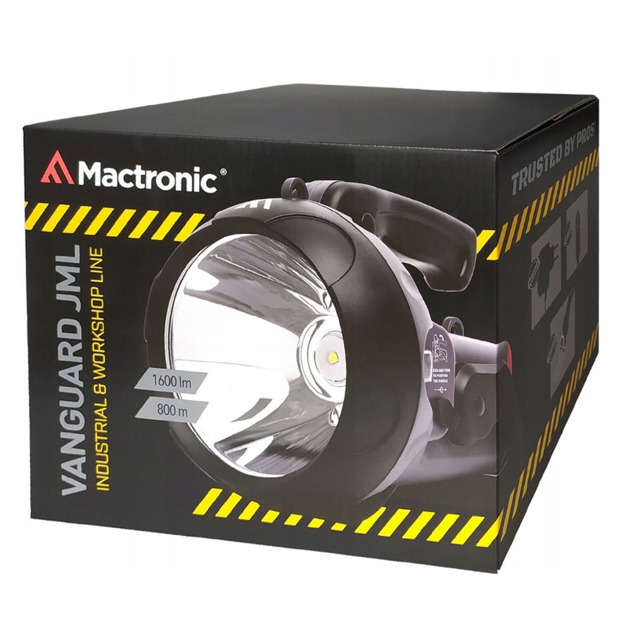 Фонарь поисковый Mactronic Vanguard JML 1600 Lm White/Red LED Черный