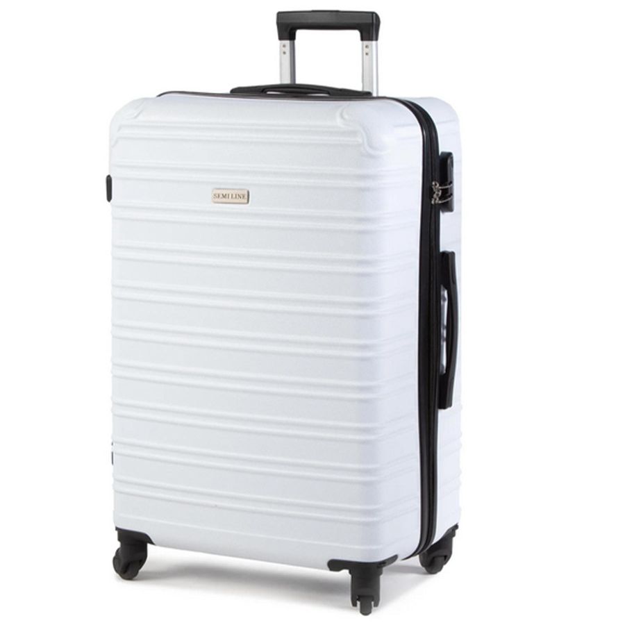 Чемодан большой Semi Line T5489-5 26 дюймов ABS 4 съемные колеса Белый