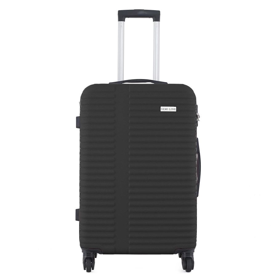 Чемодан маленький Semi Line T5647-2 20 дюймов ручная кладь ABS 4 колеса Черный