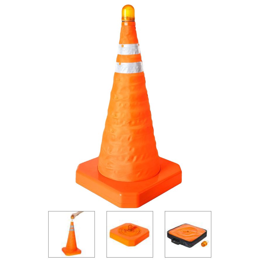 Фонарь-конус дорожный Mactronic Traffic Cone Orange L-NJ01-ROHS складной IPX6 Оранжевый