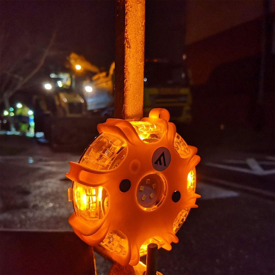 Комплект фонарей сигнальных Mactronic M-Flare 65 Lm Amber Magnet Synch 12/220V IPX7 6 шт Оранжевый