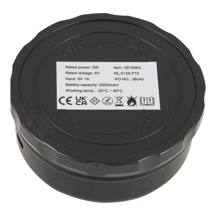 Фонарь кемпинговый Bo-Camp Weirfield Rechargeable 180 Lumen Black