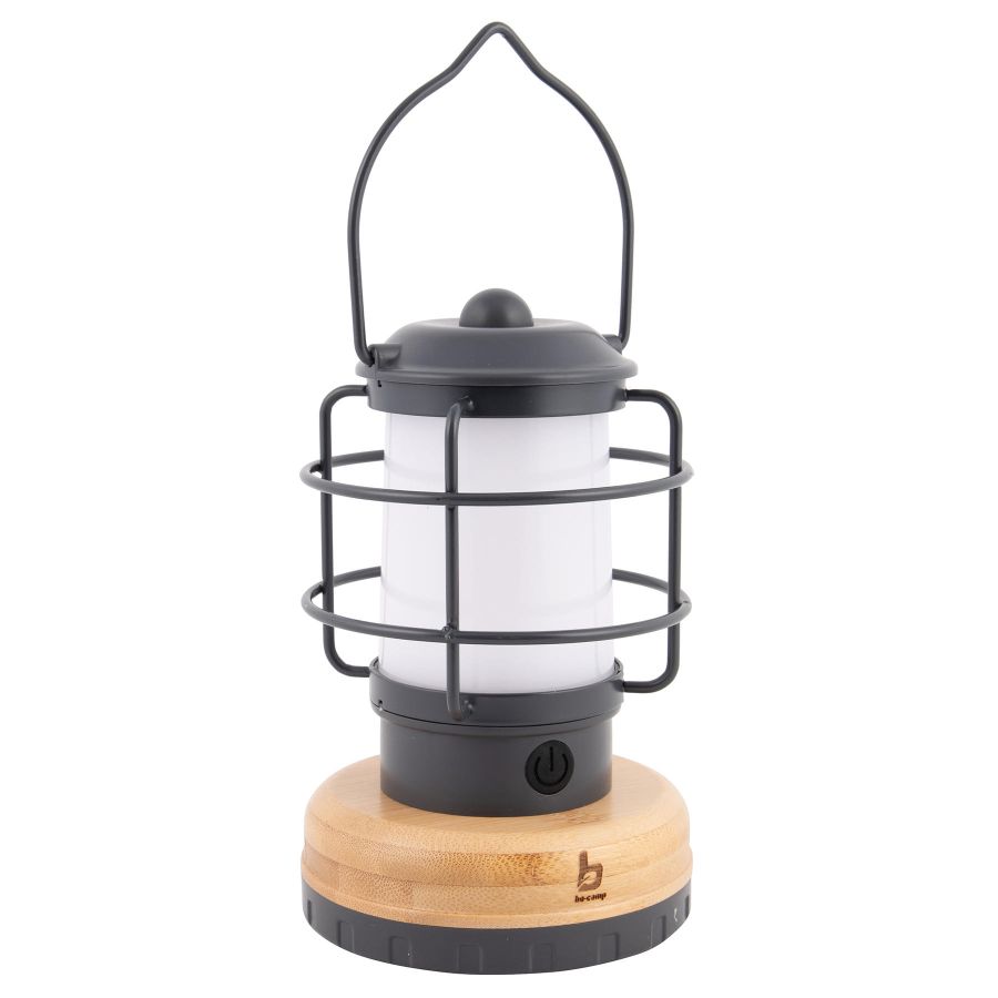 Фонарь кемпинговый Bo-Camp Hastings Rechargeable 200 Lumen Bamboo с функцией Powerbank Серый